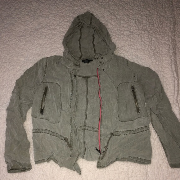 Army green zip up jacket - Picture 1 of 3